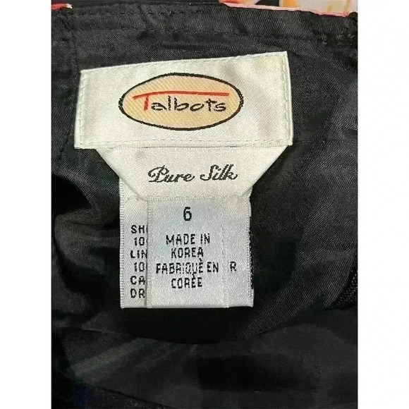 Talbots Women's A-Line Floral Silk Skirt Size 6 Multicolor Knee Length - Picture 3 of 7